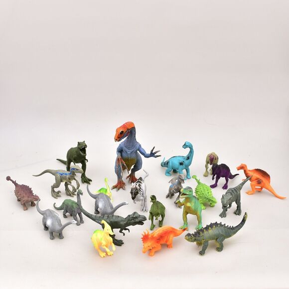 DINOSAUR LOT OF 22 KIDS TOYS FIGURES 6”- 12” - Picture 1 of 8